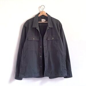 Huckberry Flint and Tinder CPO Shirt Jacket Stretch Twill Cotton Charcoal XL